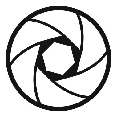 Profesyonel objektif simgesi, basit tarzı