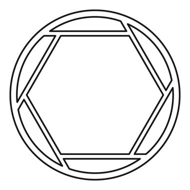 Kapalı objektif simgesi, anahat stili