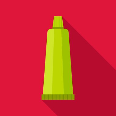 Krem tüpü simgesi, düz stil