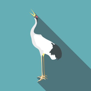 Çin vinç simgesi, düz stil