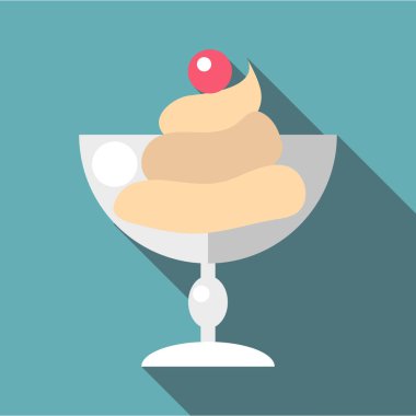 Dondurma ikonu, düz stil