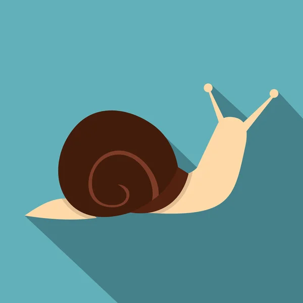 Icono de caracol, estilo plano — Archivo Imágenes Vectoriales