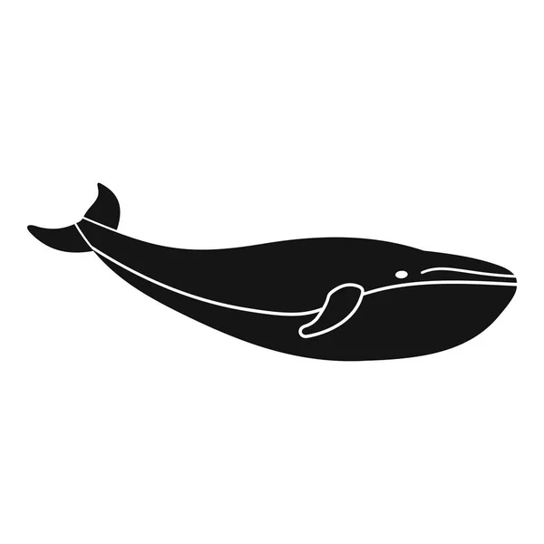 Icône baleine, style simple — Image vectorielle