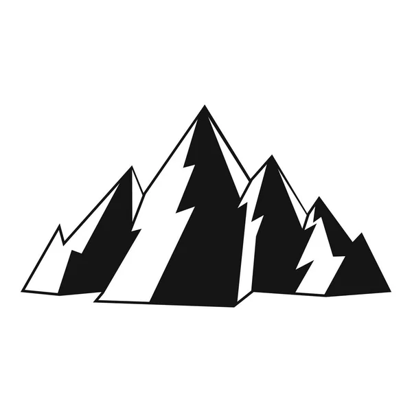 Icona di montagna, stile semplice — Vettoriale Stock