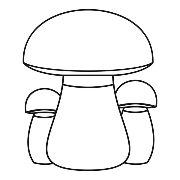 Icône champignon, style contour — Image vectorielle