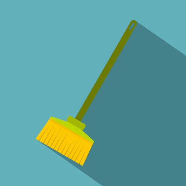 Broom icon, flat style — Stock Vector