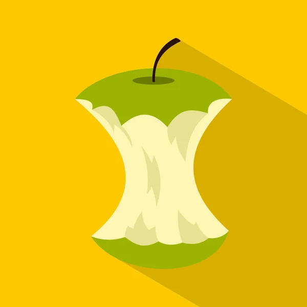 Icono de núcleo de manzana, estilo plano — Vector de stock