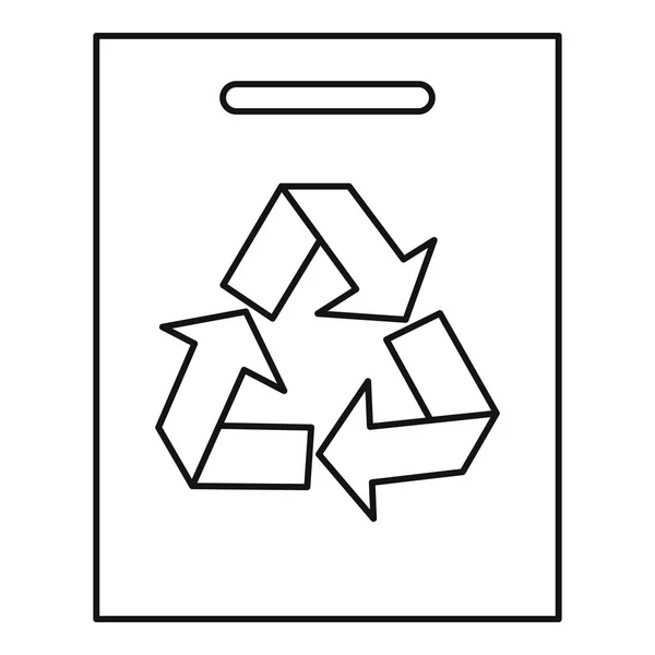 Icono de reciclaje, estilo de esquema — Archivo Imágenes Vectoriales