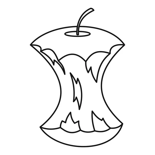 Ikonę Apple core, styl konturu — Wektor stockowy