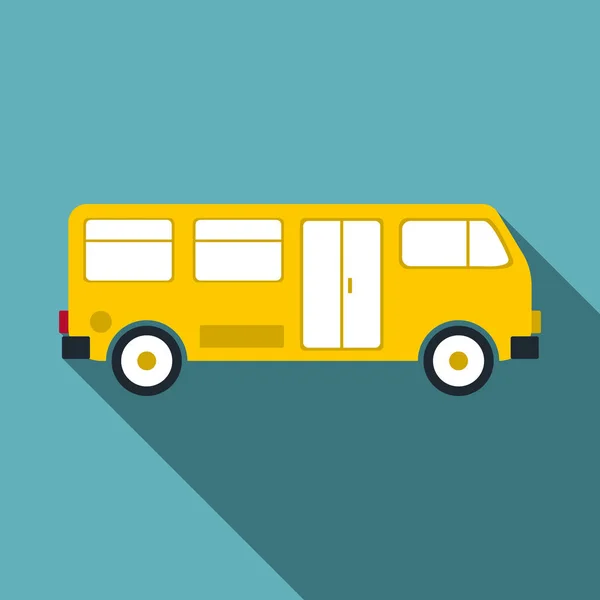 Icona bus, stile piatto — Vettoriale Stock
