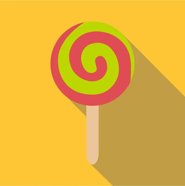 Icono de helado redondo, estilo plano — Vector de stock