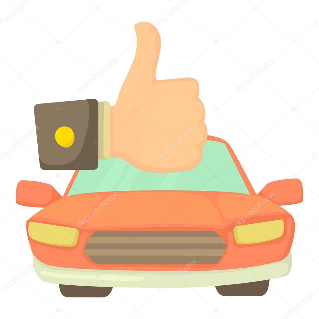 Good car icon. Cartoon illustration of good car vector icon for web