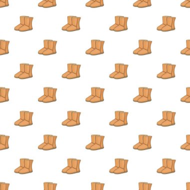 Kış ugg boots desen, karikatür tarzı