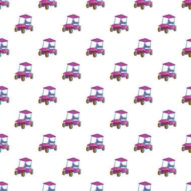 Golf araba desen, karikatür tarzı