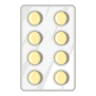 Paket simgesi, karikatür tarzı hap