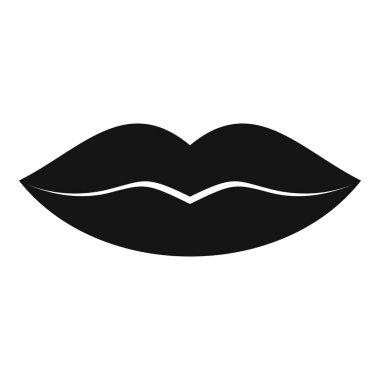 Kadın dudak simgesi, basit tarzı