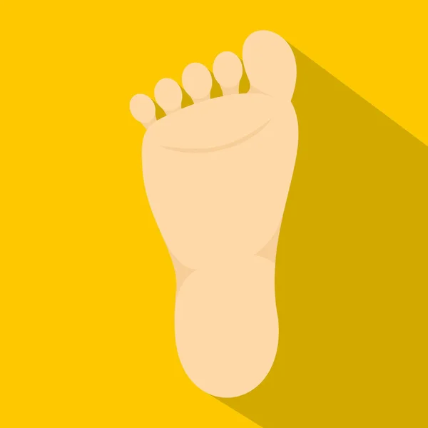 Human foot icon, flat style — Stock Vector