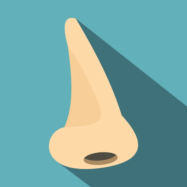 Иконка носа человека, плоский стиль — стоковый вектор