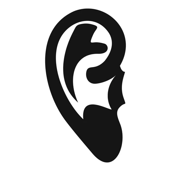 Icono de oído, estilo simple — Archivo Imágenes Vectoriales