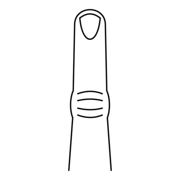 Один палец значок, простой стиль — стоковый вектор