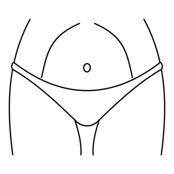 Slim woman body icon, simple style — Stock Vector