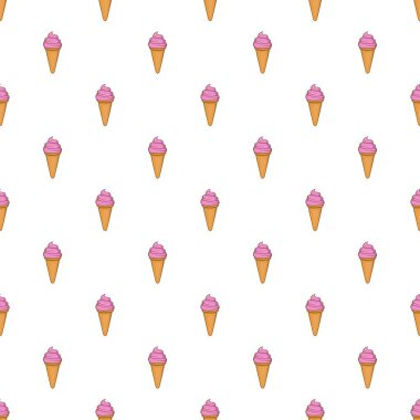 Pembe dondurma waffle koni desen