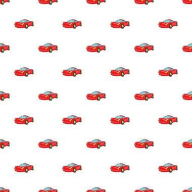 Kırmızı araba desen, karikatür tarzı