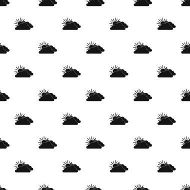 Güneş bulutların desen, basit tarzı arkasında