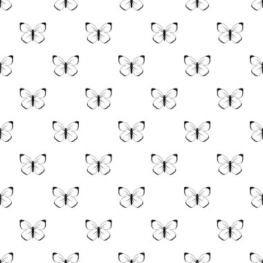 Büyük kanatları desenle, basit tarzı kelebek