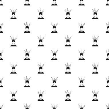 Erkek avatar ve yıldırım desen, basit tarzı