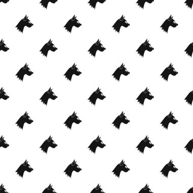 Köpek baş desen, basit tarzı