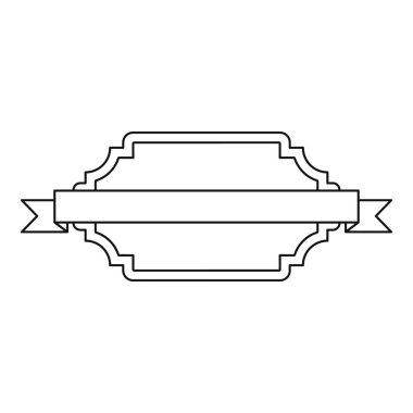 Bir kurdele simgesi, anahat stili