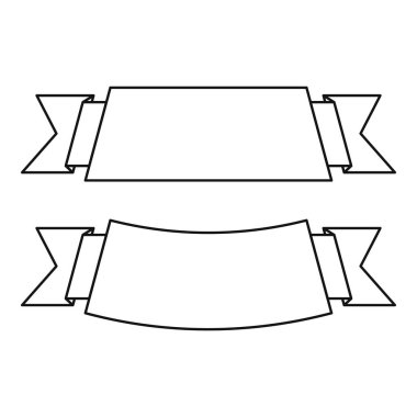 İki kurdele simgesi, anahat stili