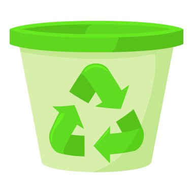 Plastik kavanoz simgesi, karikatür tarzı