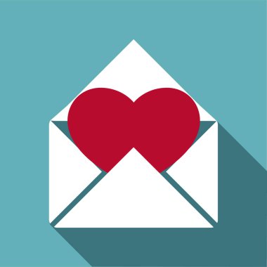 Mektup simgesi, düz stil seviyorum