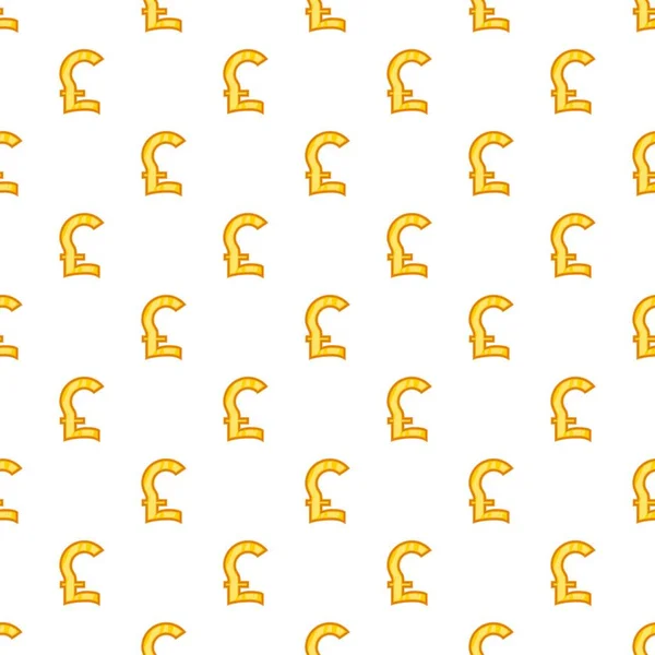 Pfund-Währungssymbolmuster, Cartoon-Stil — Stockvektor