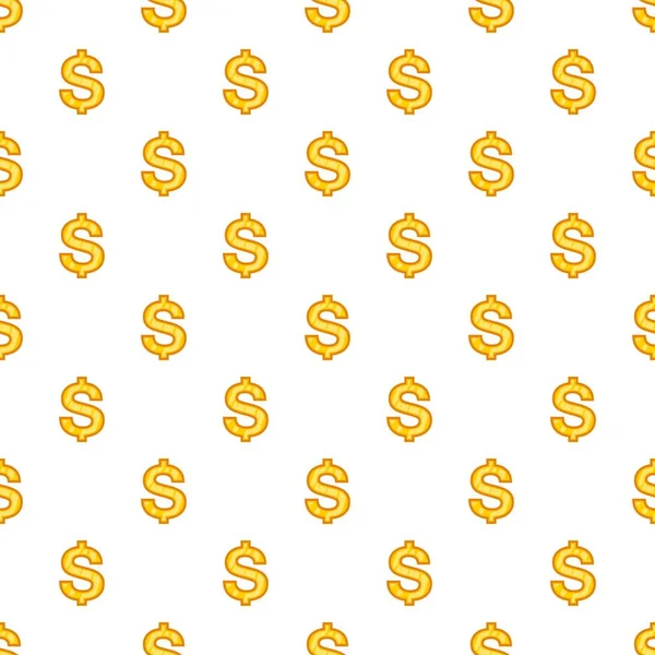 Dollar-Währungssymbol-Muster, Cartoon-Stil — Stockvektor