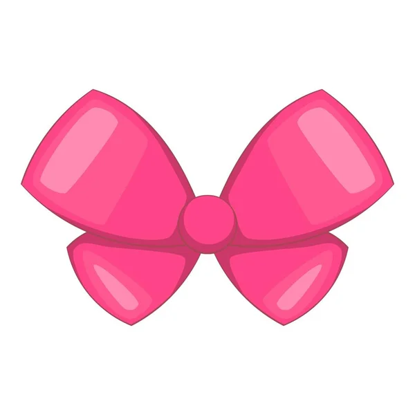 Pink bow icon, cartoon style — Stock Vector
