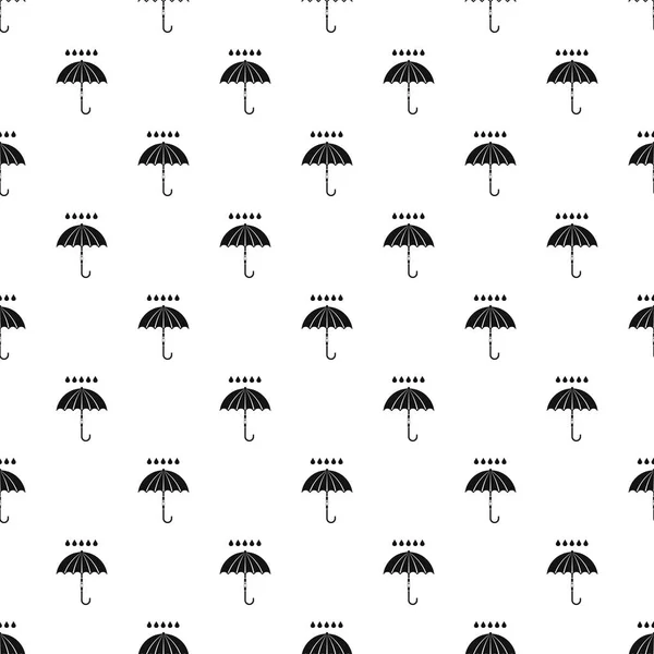 傘と雨パターン、シンプルなスタイル — ストックベクタ