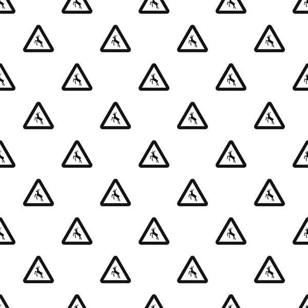 Signe de prudence motif cerf, style simple — Image vectorielle