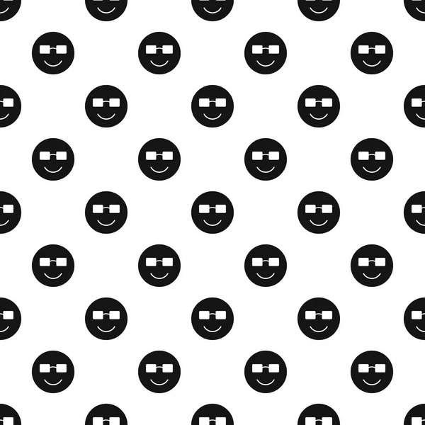 Happy smiley pattern, simple style — Stock Vector