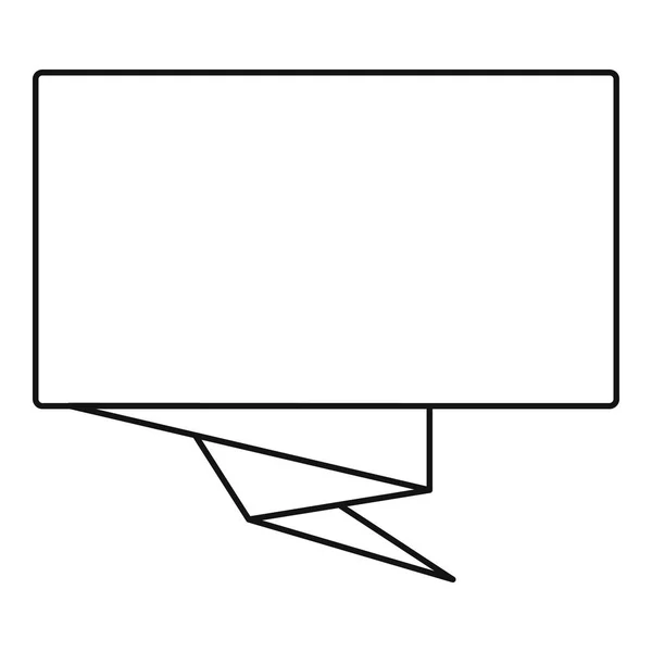 Значок квадратного баннера, стиль контура — стоковый вектор