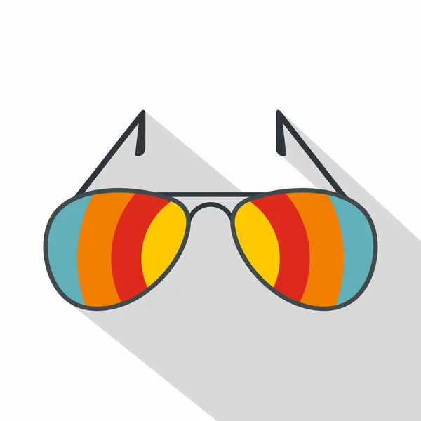 Sunglasses icon, flat style — Stock Vector