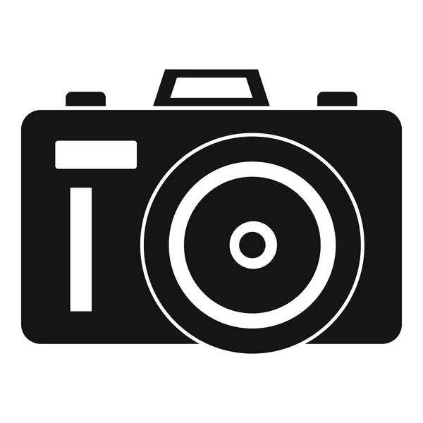 Fotocamera pictogram, eenvoudige stijl — Stockvector