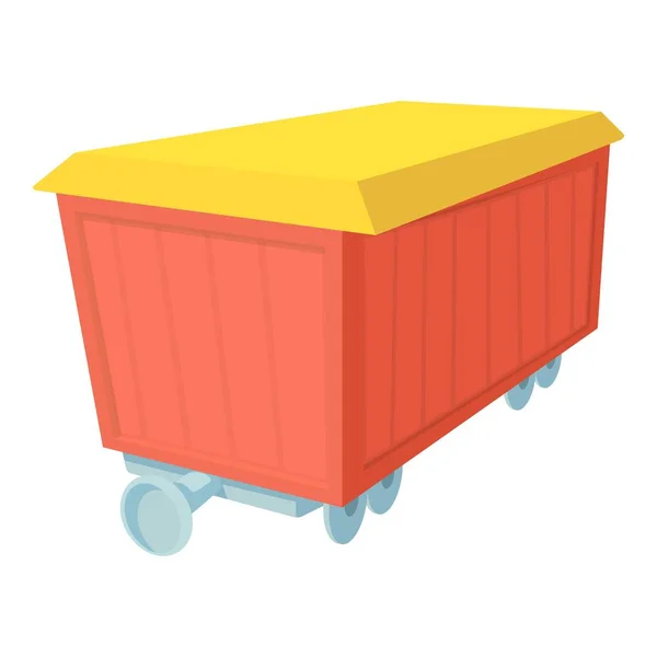 Boxcar icono, estilo de dibujos animados — Vector de stock