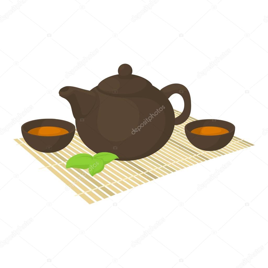Tea ceremony icon. Cartoon illustration of tea ceremony vector icon for web
