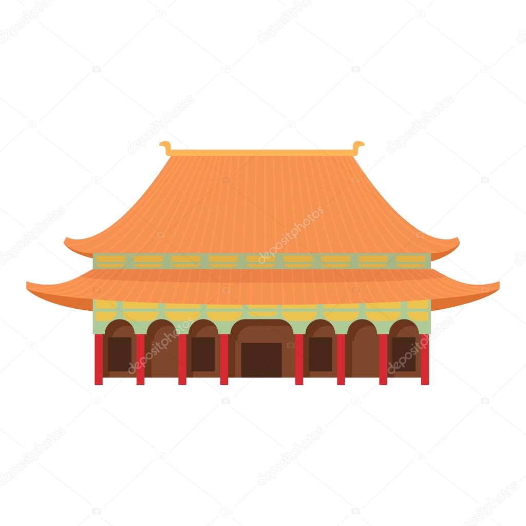 Pagoda temple icon. Cartoon illustration of pagoda temple vector icon for web