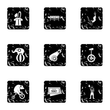 Sirk chapiteau simgeler kümesi, grunge tarzı