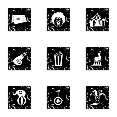 Circus simgelerin hazır, grunge tarzı