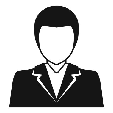 Erkek avatar profil resim simgesi, basit tarzı